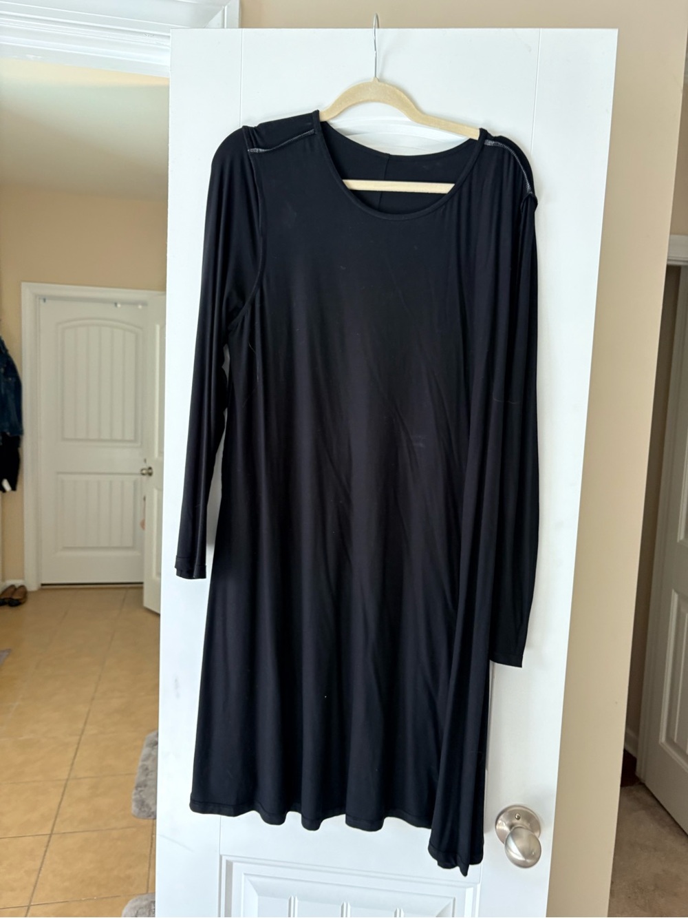 Old Navy Black Long Sleeve A-Line Dress